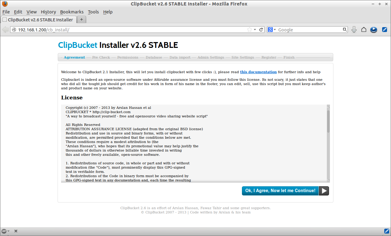 ClipBucket v2.6 STABLE Installer - Mozilla Firefox_001