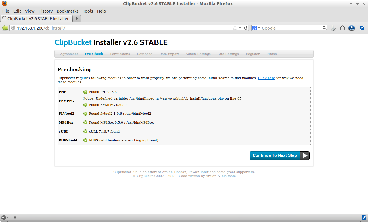 ClipBucket v2.6 STABLE Installer - Mozilla Firefox_002