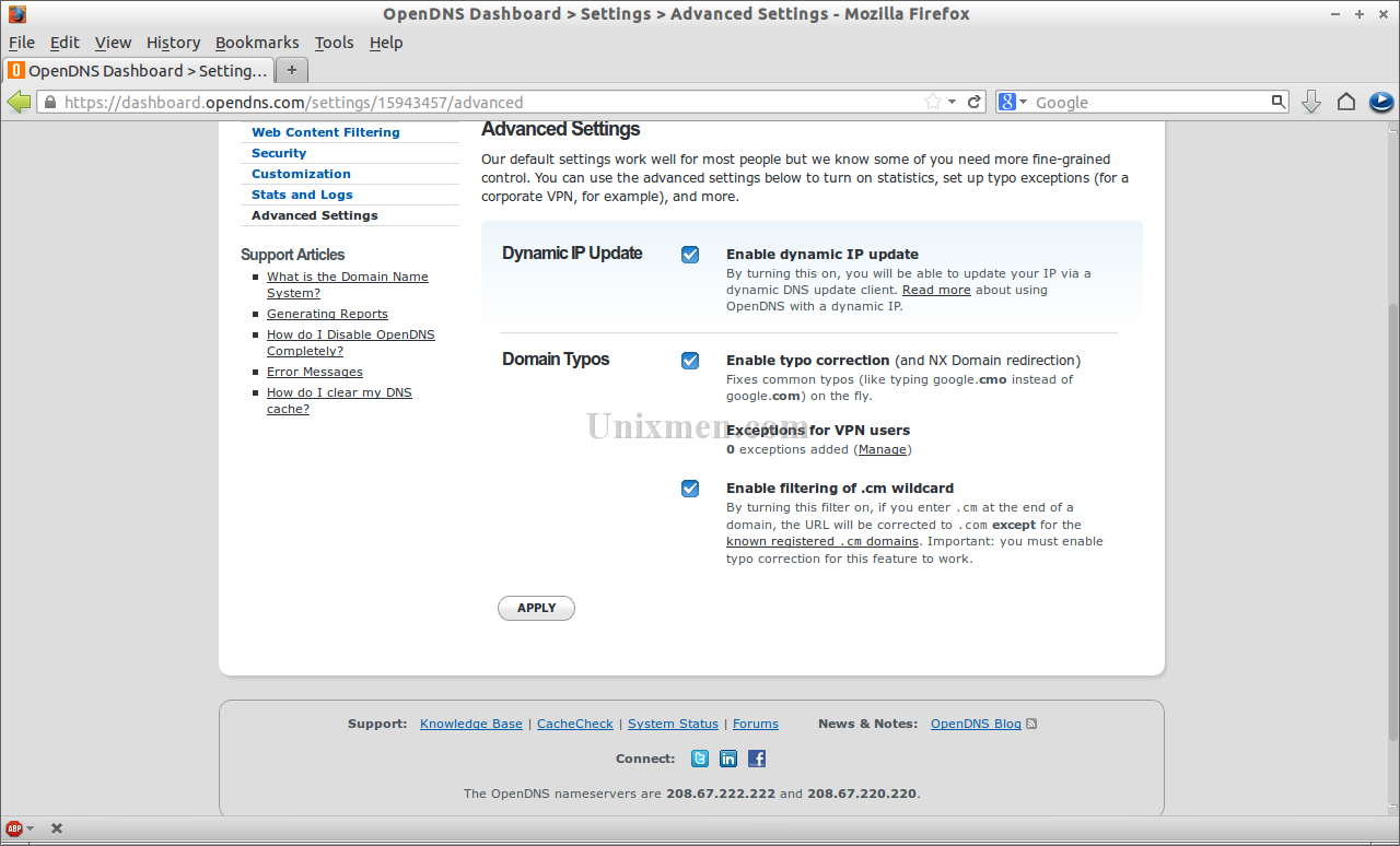 OpenDNS Dashboard - Settings - Advanced Settings - Mozilla Firefox_022