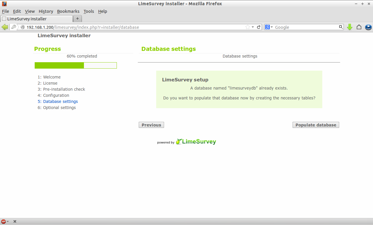 LimeSurvey installer - Mozilla Firefox_005