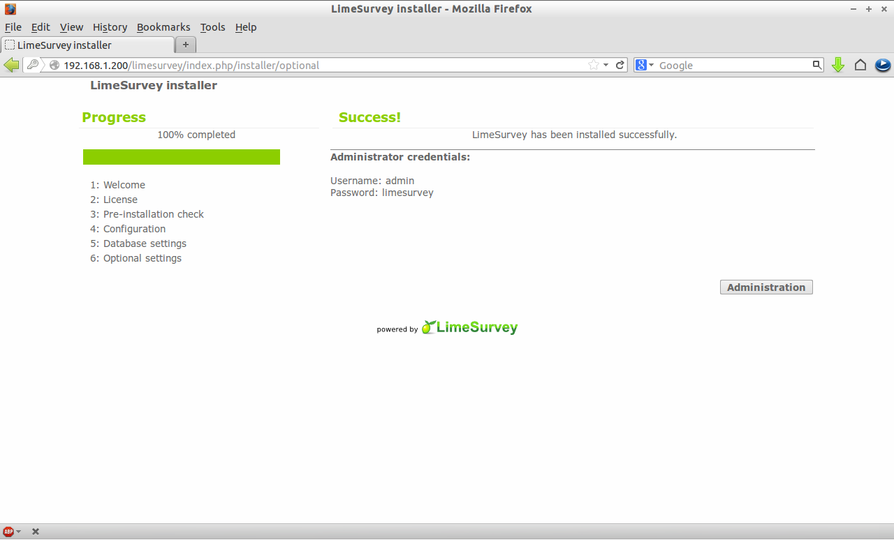 LimeSurvey installer - Mozilla Firefox_007