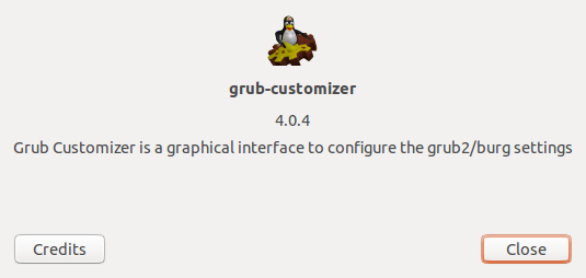 Grub Customizer About