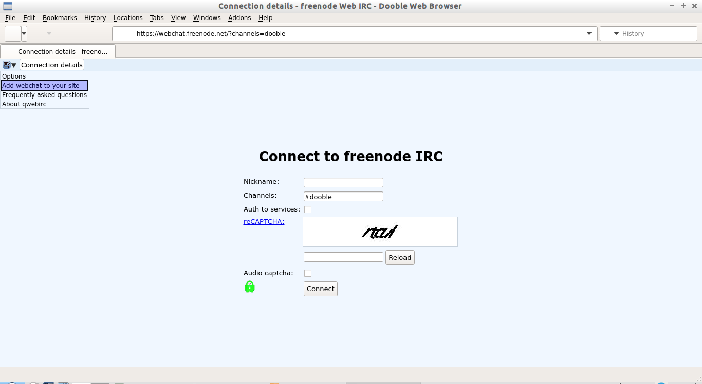 Connection details - freenode Web IRC - Dooble Web Browser_009