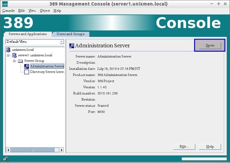 389 Management Console (server1.unixmen.local)_003