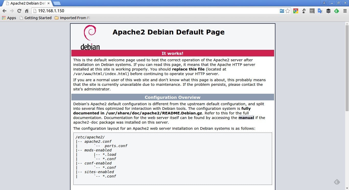 Apache2 Debian Default Page: It works - Google Chrome_001