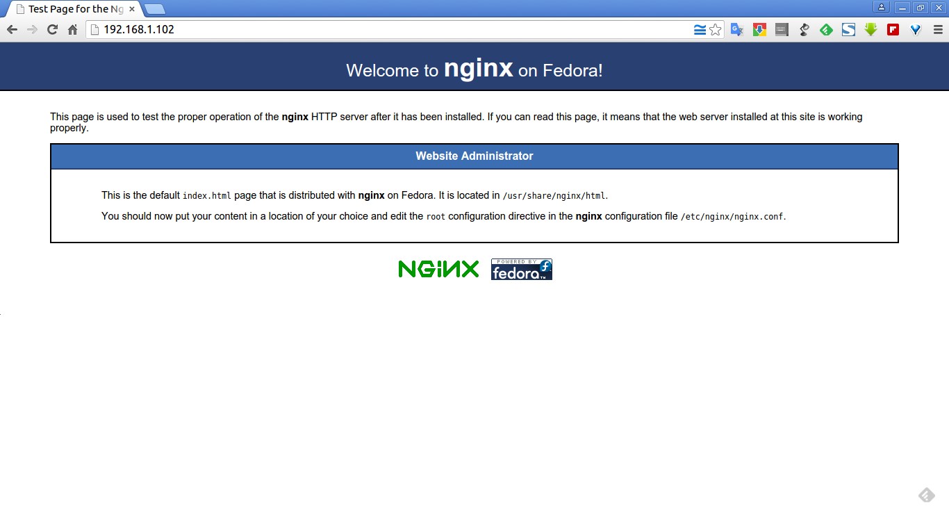 Test Page for the Nginx HTTP Server on Fedora - Google Chrome_002