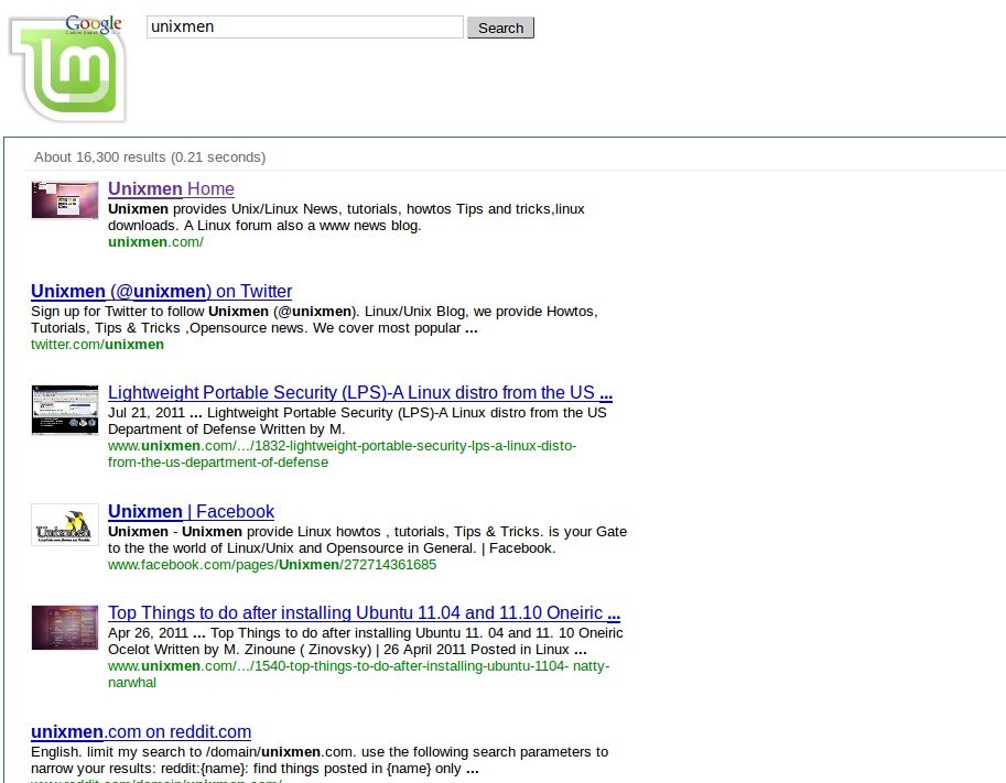 how to remove mint custom search in firefox unixmen