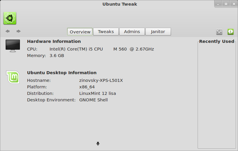 Ubuntu Tweak 001