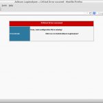 Adiscon LogAnalyzer :: Critical Error occured – Mozilla Firefox_001