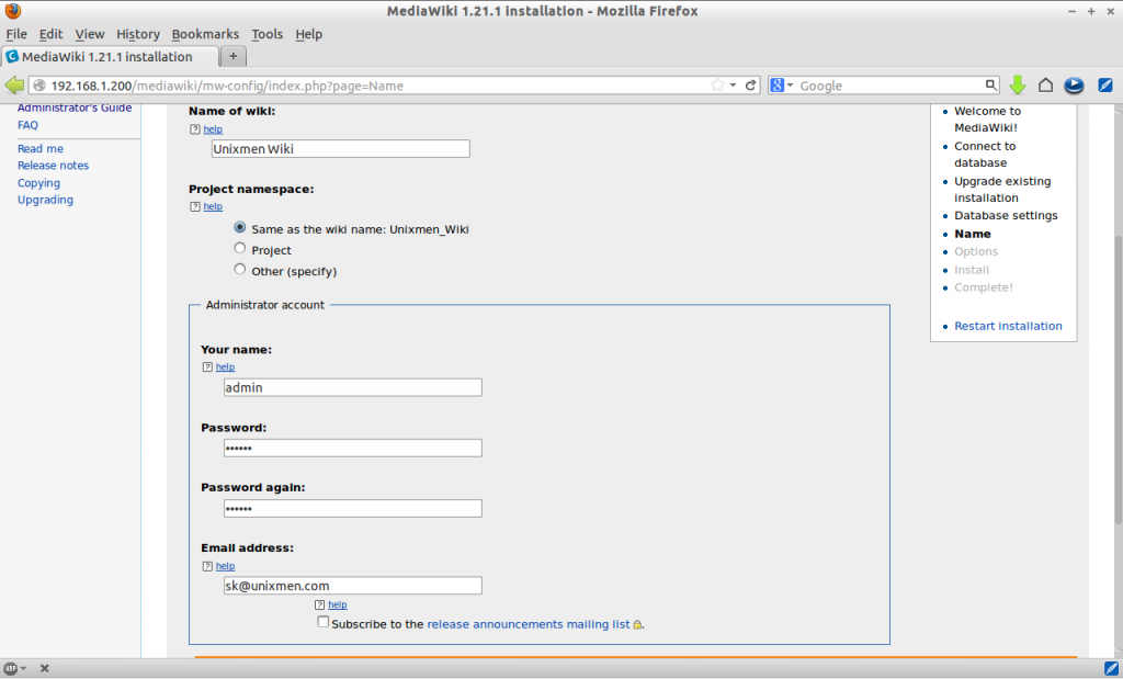 mediawiki email mediawiki email