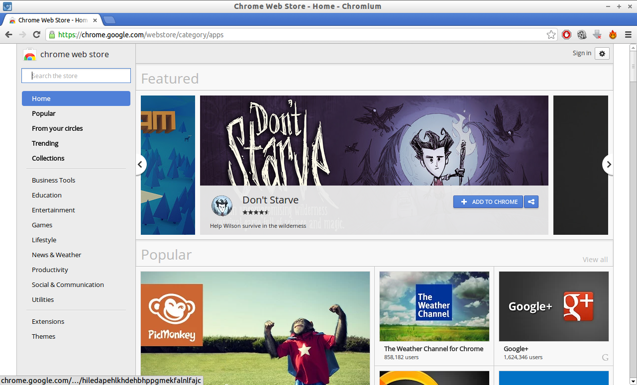 chromium app store chromium app store
