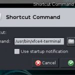 Shortcut command window