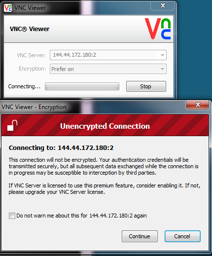 Vnc to redhat server thunderbird and gmail