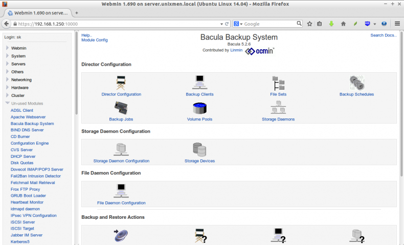 Setup Backup Server Using Bacula And Webmin On Ubuntu 14.04 | Unixmen