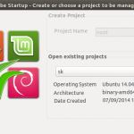 Cube Startup – Create or choose a project to be managed_001