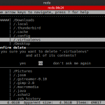 ncdu delete confirm