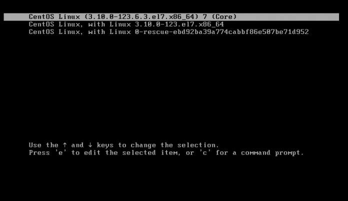 reset root password centos 7 vm