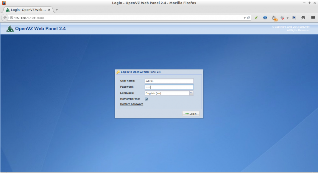 OpenVZ Web Panel Managing OpenVZ Containers Graphically Unixmen