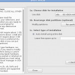 Antix Disk partition