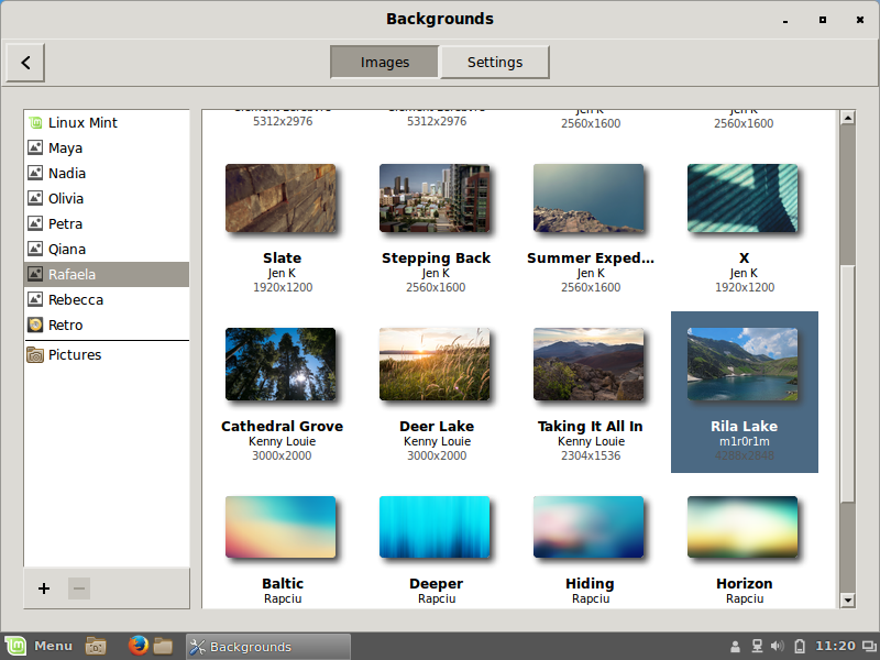 Choose a favorite Desktop image