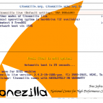 Clonezilla main page