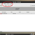 Create a Partition table via GParted