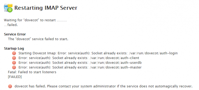 Dovecot fail