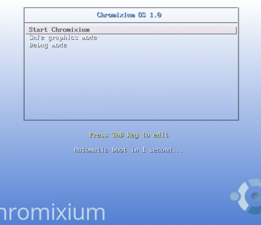 Booting Chromixium
