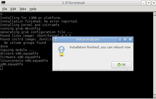 Linuxconsole reboot