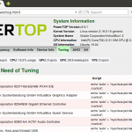 Loading powertop settings in the browser