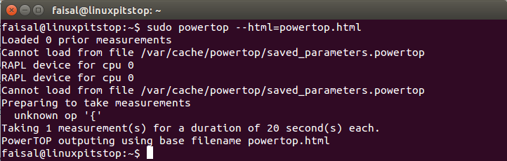 Downloading the Powertop package