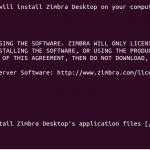 Zimbra install in progress