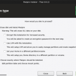 disk partition manjaro