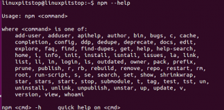 npm help