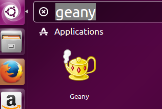 Launch Geany