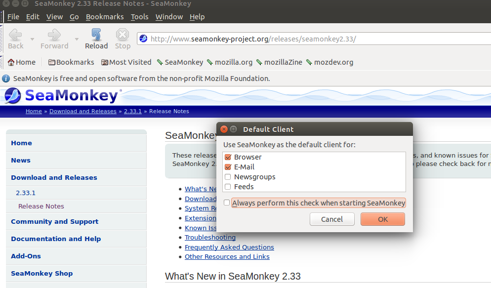 SeaMonkey GUI Mail Client on Ubuntu 21.04 Linux | lateweb.info