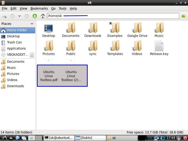 transfer file to oracle virtualbox