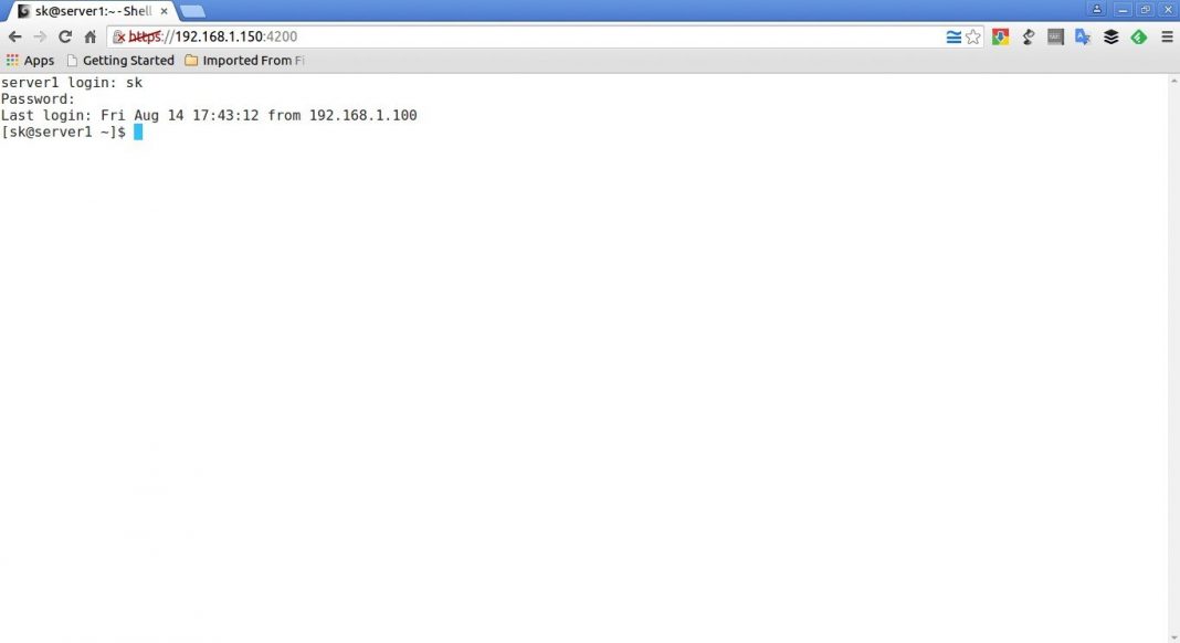 shellinabox - A Web based AJAX Terminal Emulator | Unixmen