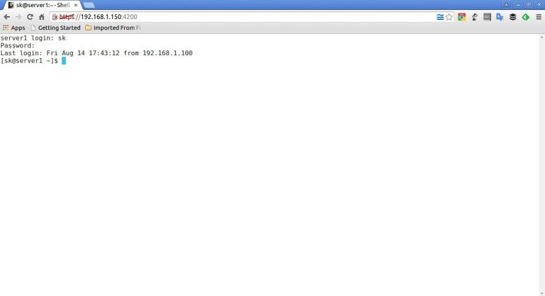 shellinabox - A Web based AJAX Terminal Emulator | Unixmen