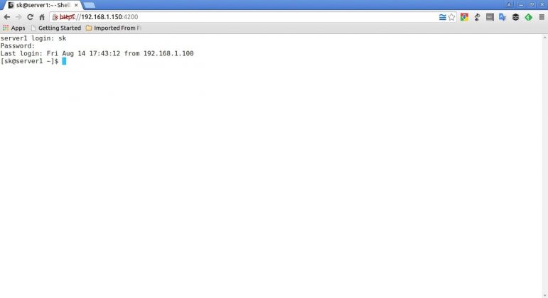 shellinabox - A Web based AJAX Terminal Emulator | Unixmen