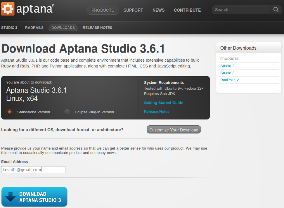 Aptana Studio Download