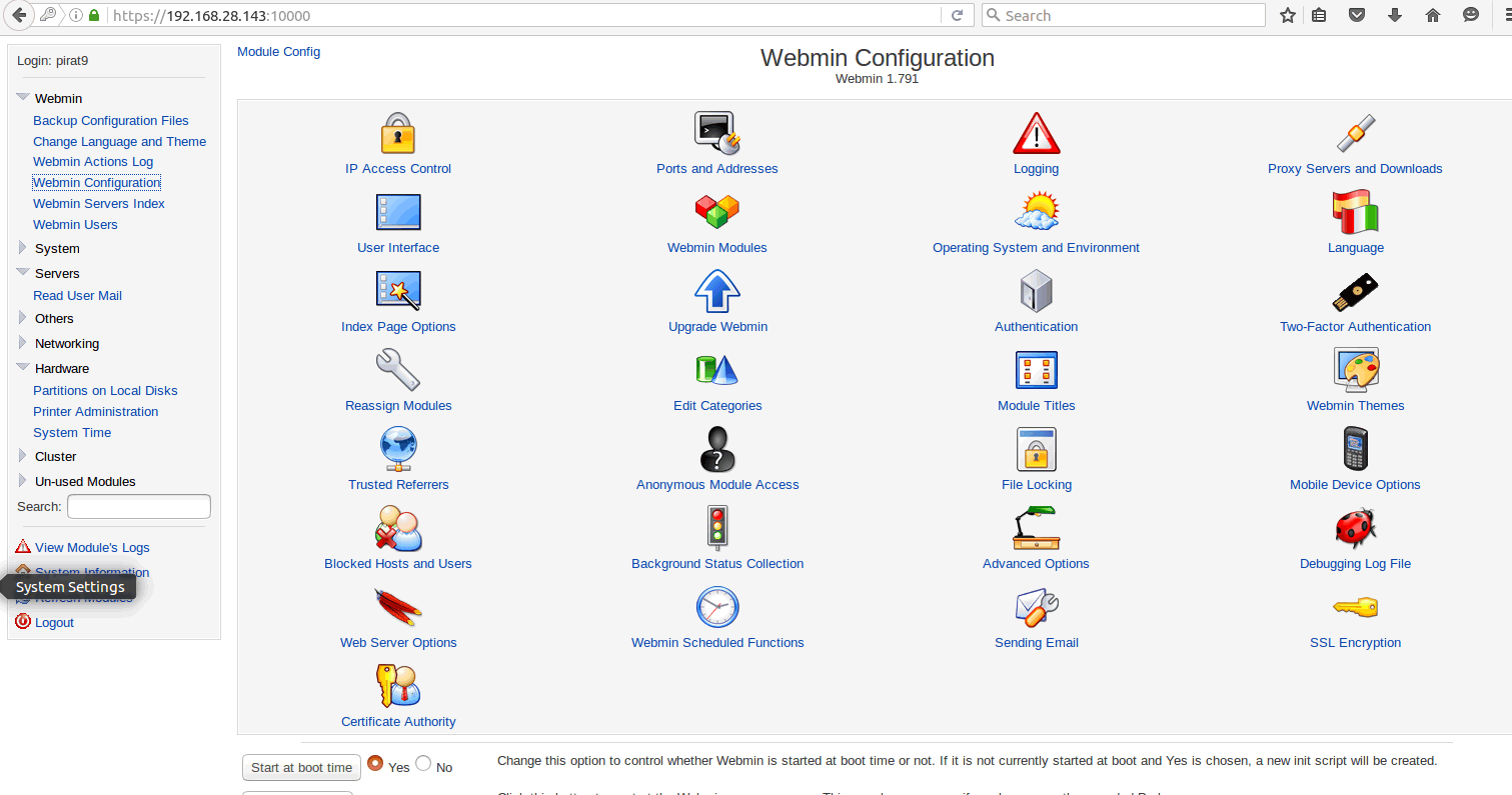 webmin default credentials