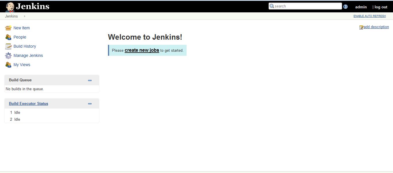 jenkins admin dashboard