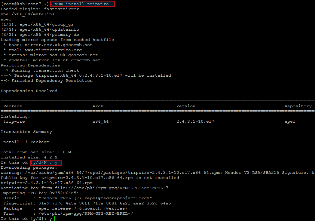 How To Install And Setup Tripwire IDS On CentOS 7 2 install tripwire