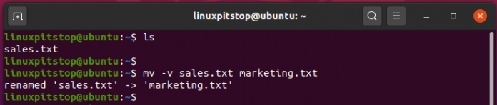 rename a file in linux