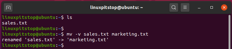 how to rename file in Unix