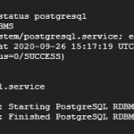 Check the status of PostgreSQL