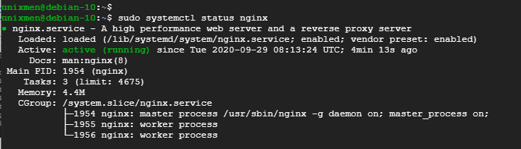 install Nginx on Debian 10