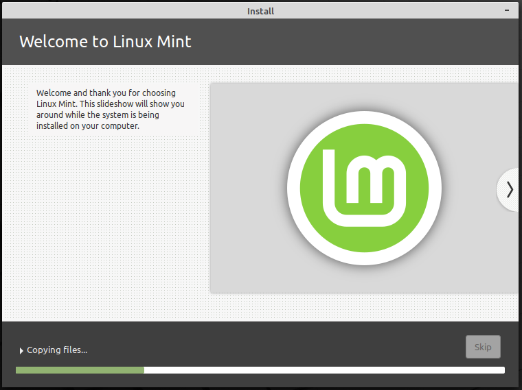 Installatio-of-Mint-in-progress
