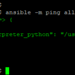 ansible -m ping all